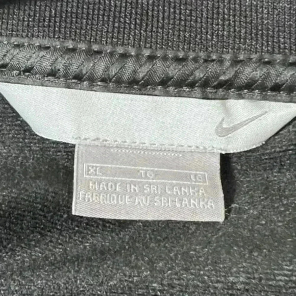 Nike Y2K Athletic Track Jacket Black And White Sz XL Vintage Activewear Running - Picture 6 of 7